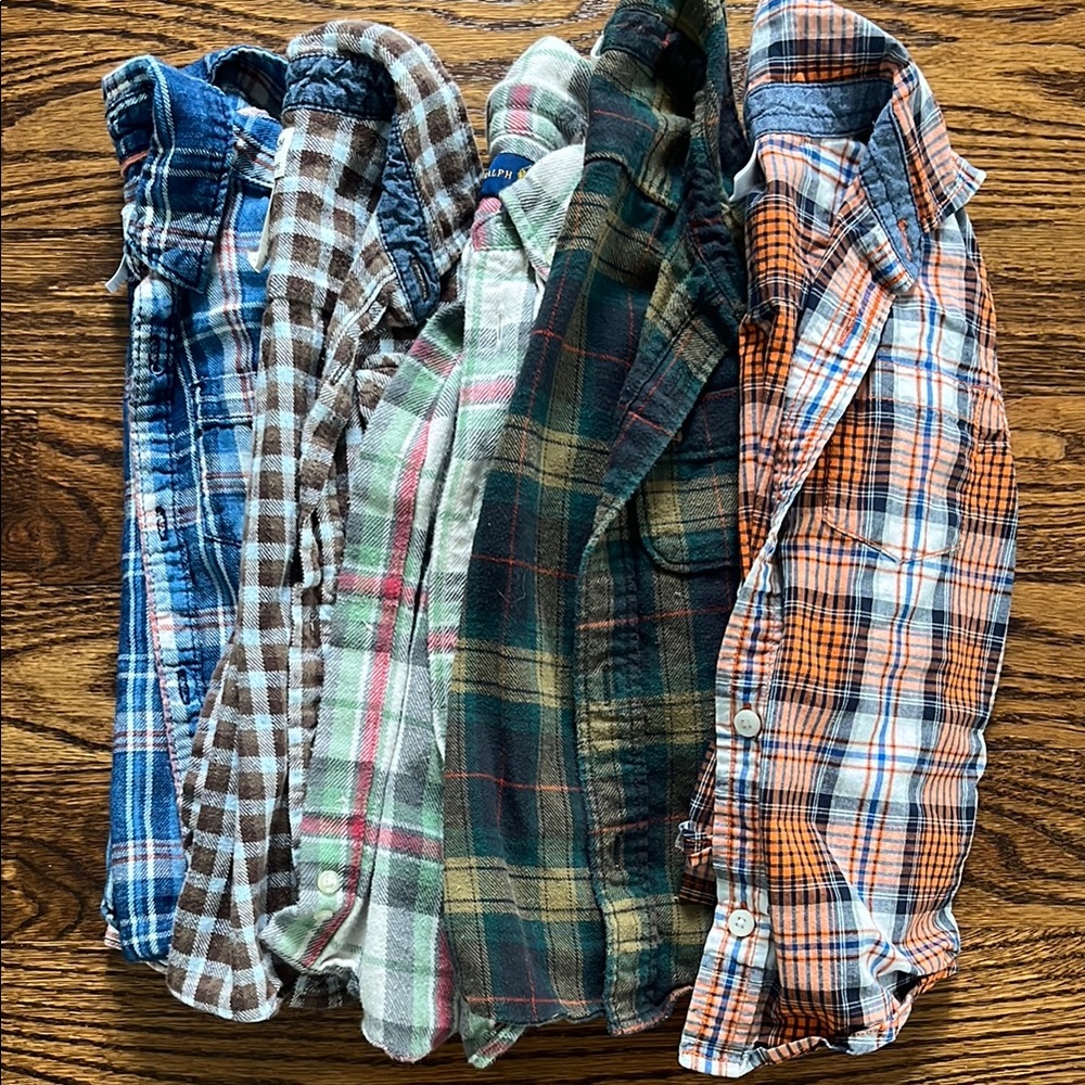 Toddler Boys’ Multi-Color Plaid Shirt Collection, size 3T